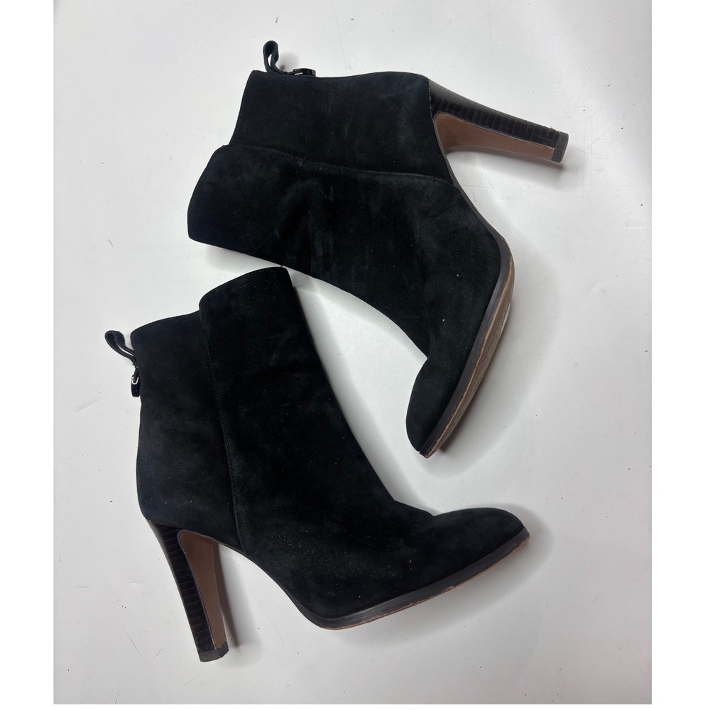Coach Jemma Black Suede Ankle Boots High Heel Booties‎ A01644 Womens Size 7B
